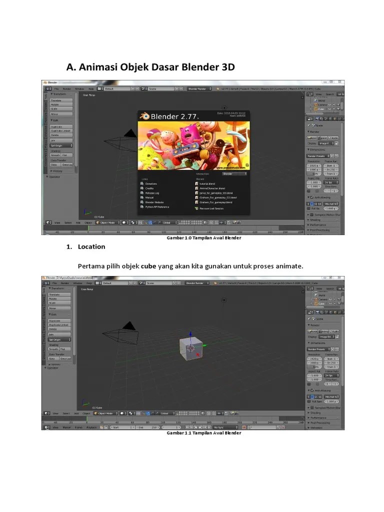 Adoc - Pub - A Animasi Objek Dasar Blender 3d | PDF