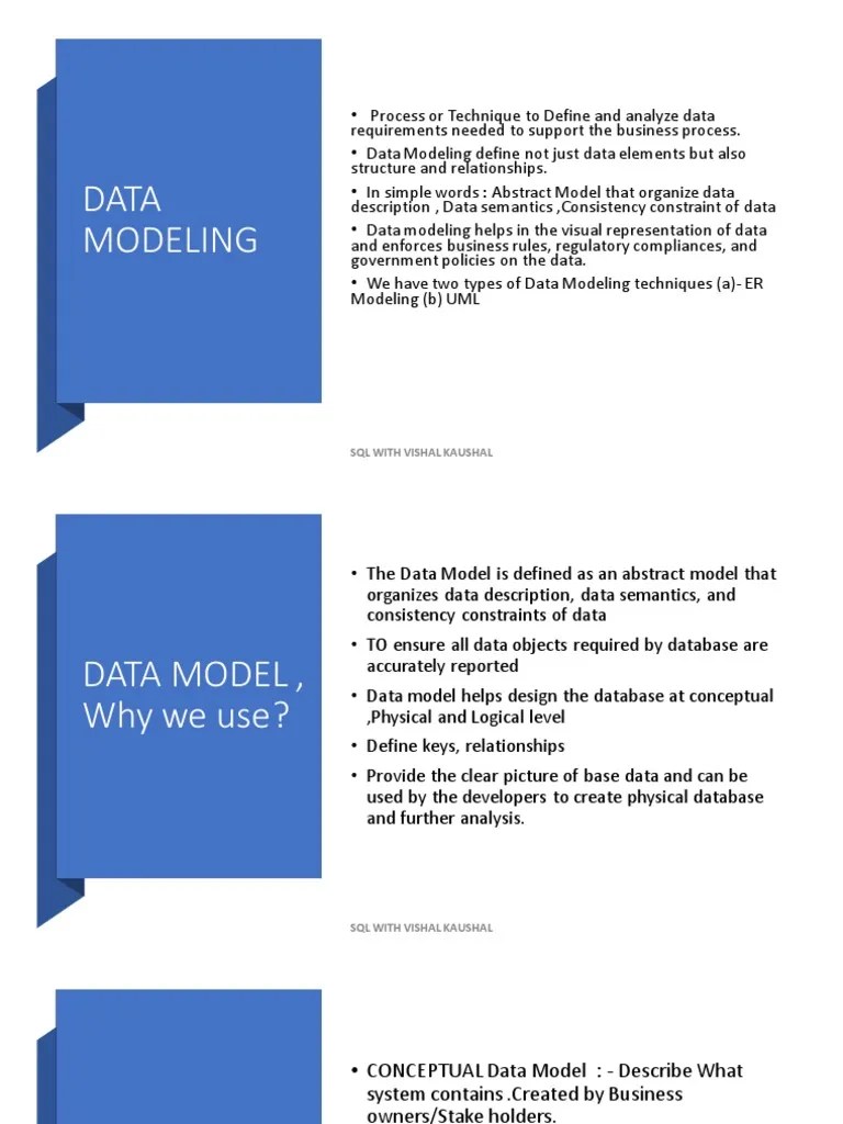 DATA MODELING Notes | PDF | Conceptual Model | Data Model