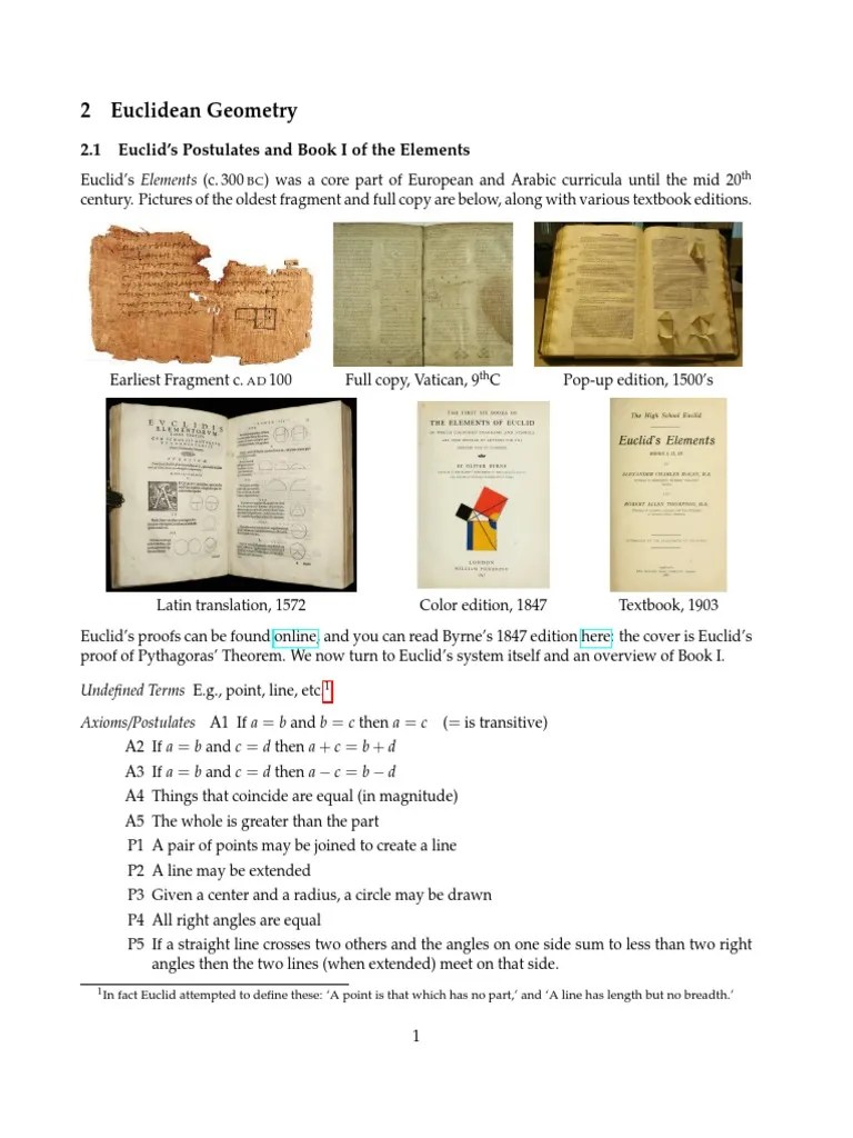2 Euclid | PDF | Line (Geometry) | Euclidean Geometry