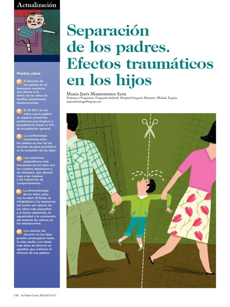 Separacion De Los Padres Efectos Negativos En Los Hijos MADRID ESPAÑA ...