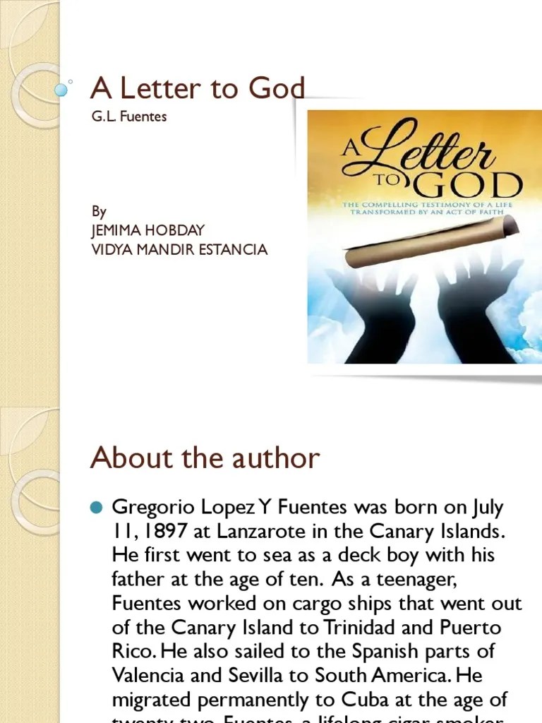 A letter to god