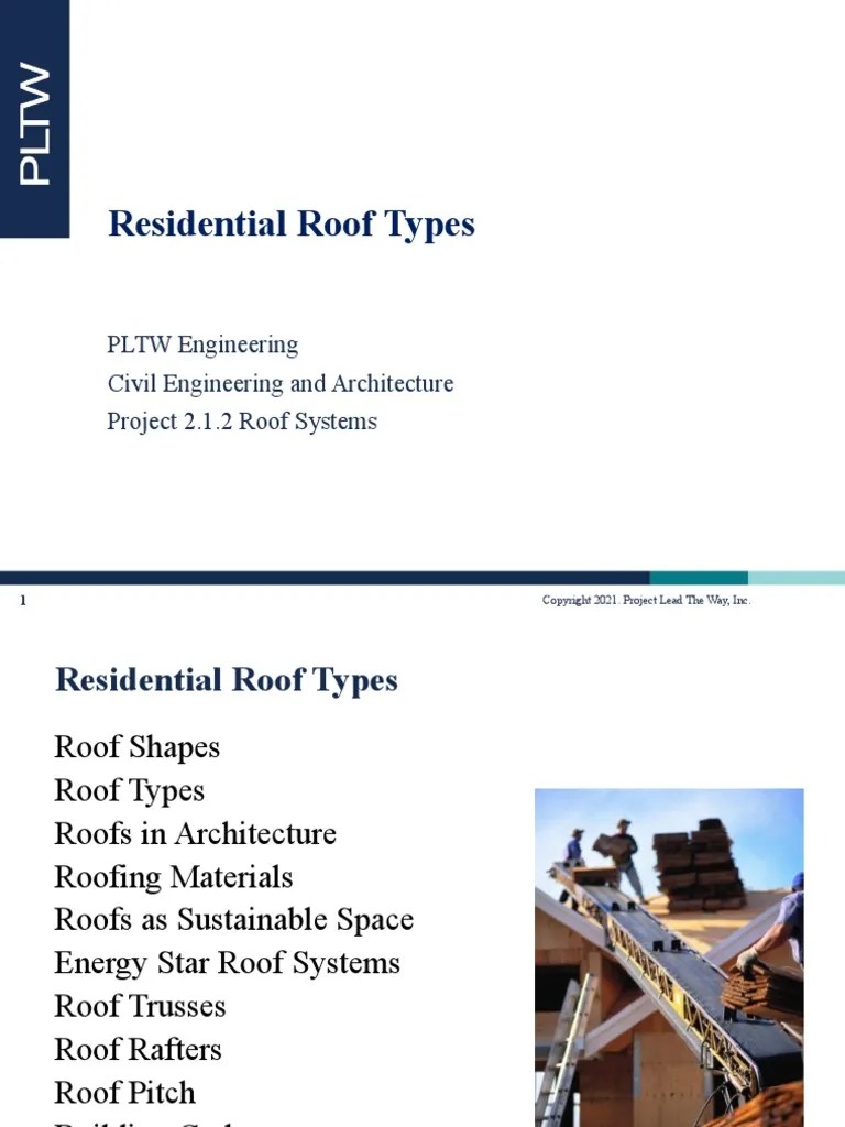 Cea 212 ResidentialRoofTypes | PDF | Roof | Structural Engineering