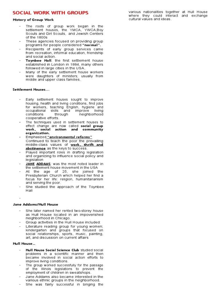 Social Work | PDF | Experience | Social Group