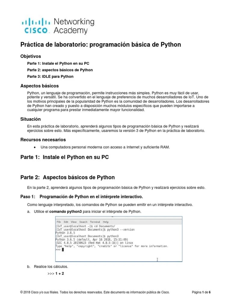 Lab Python | PDF | Python (lenguaje De Programación) | Programación De ...