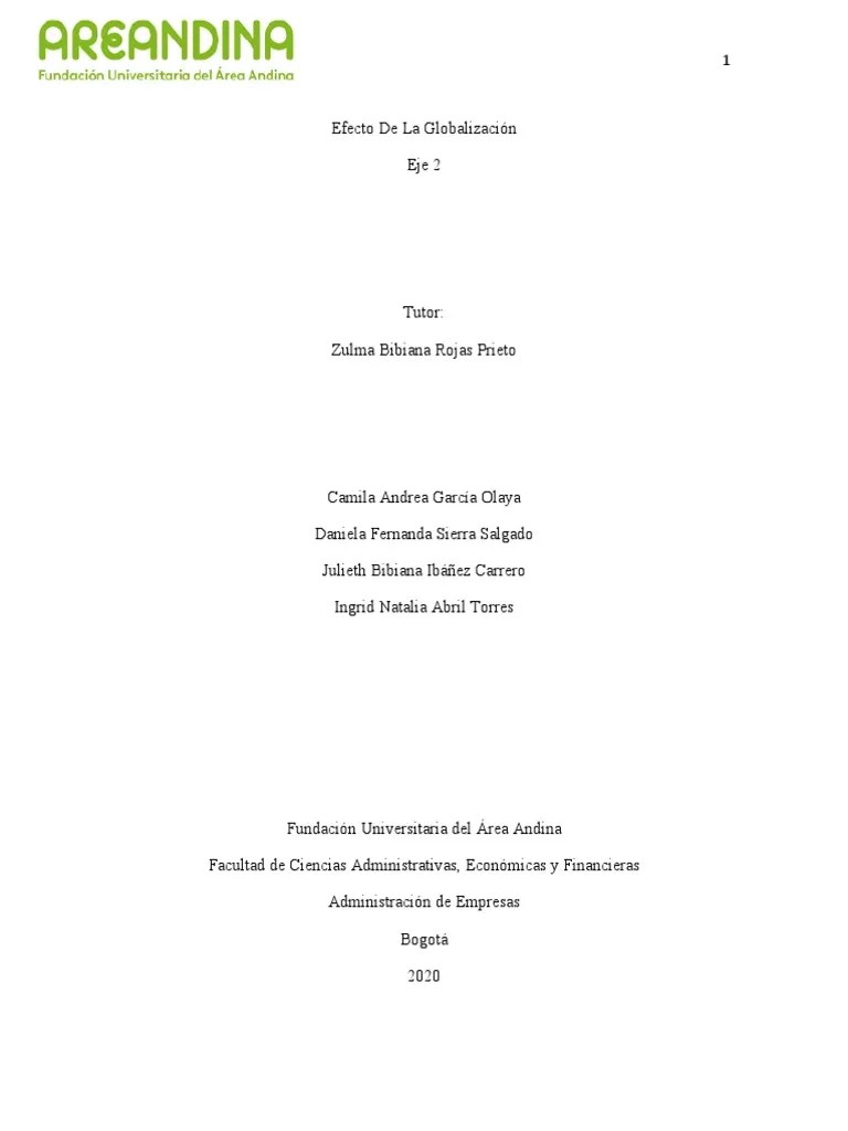 Efecto De La Globalización | PDF | Globalización | Mercado (economía)
