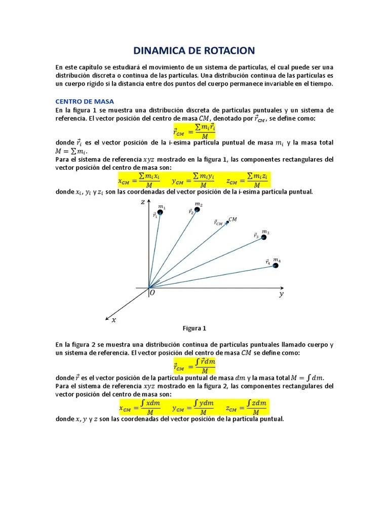 Dinamica De Rotacion 1 | PDF | Rotación | Fuerza