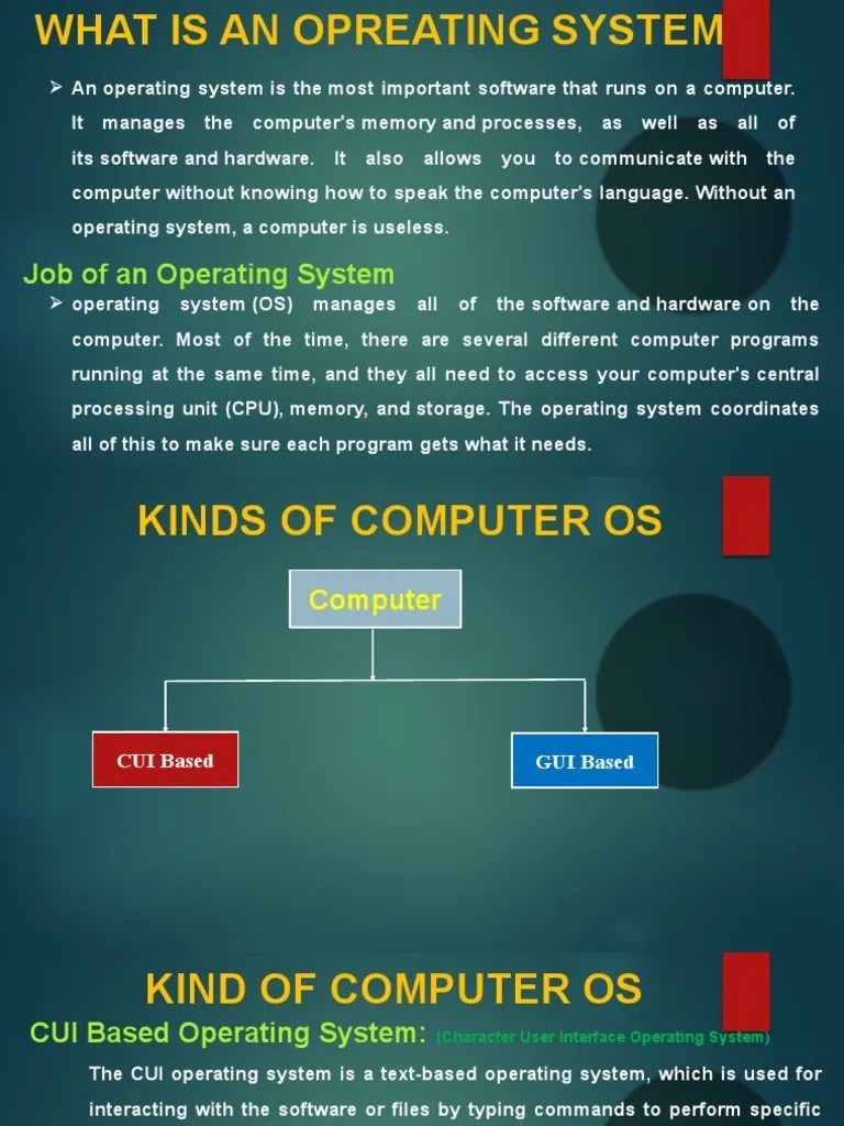 Computer Operating System | PDF | Operating System | Microsoft Windows