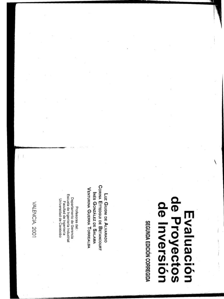 Evaluacion Proyectos De Inversion | PDF