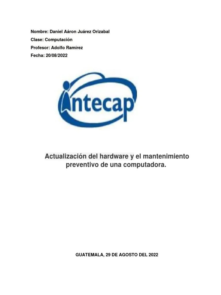 Actualización Del Hardware Y El Mantenimiento Preventivo De Una Computadora. | PDF | Hardware De ...