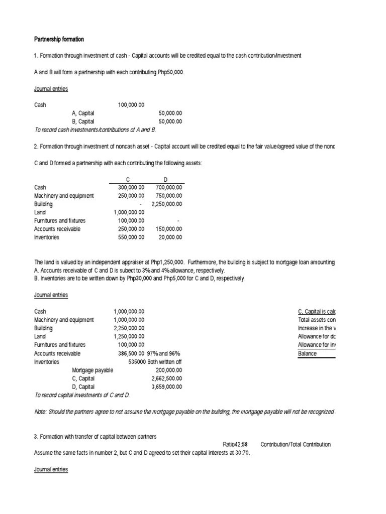 Partnership | PDF | Debits And Credits | Partnership