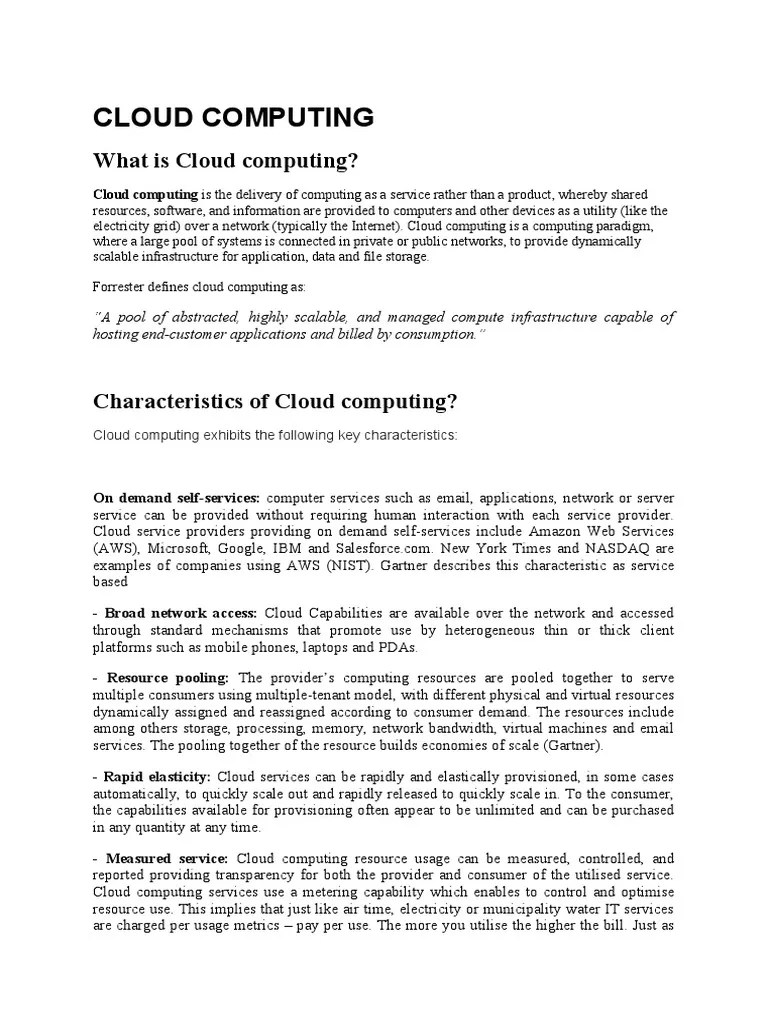 Cloud Computing | PDF