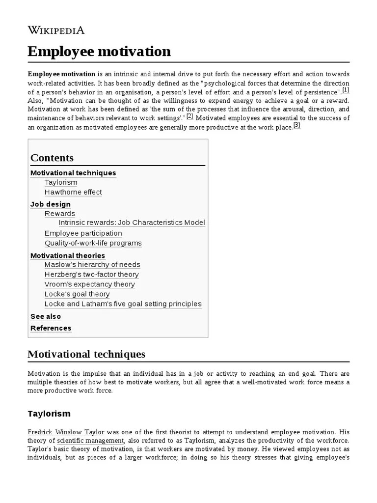 Employee Motivation | PDF | Motivational | Motivation