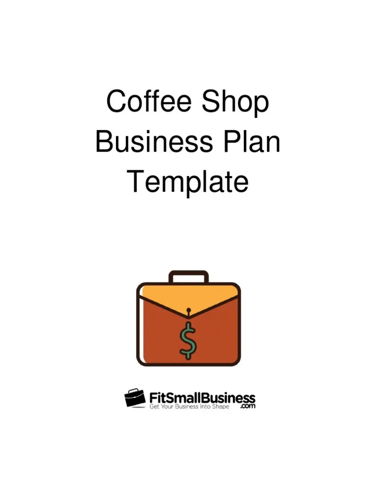 PDF Coffee Shop Business Plan Template | PDF | Retail | Marketing