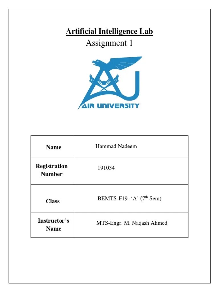 AI Lab Assignment 2 | PDF