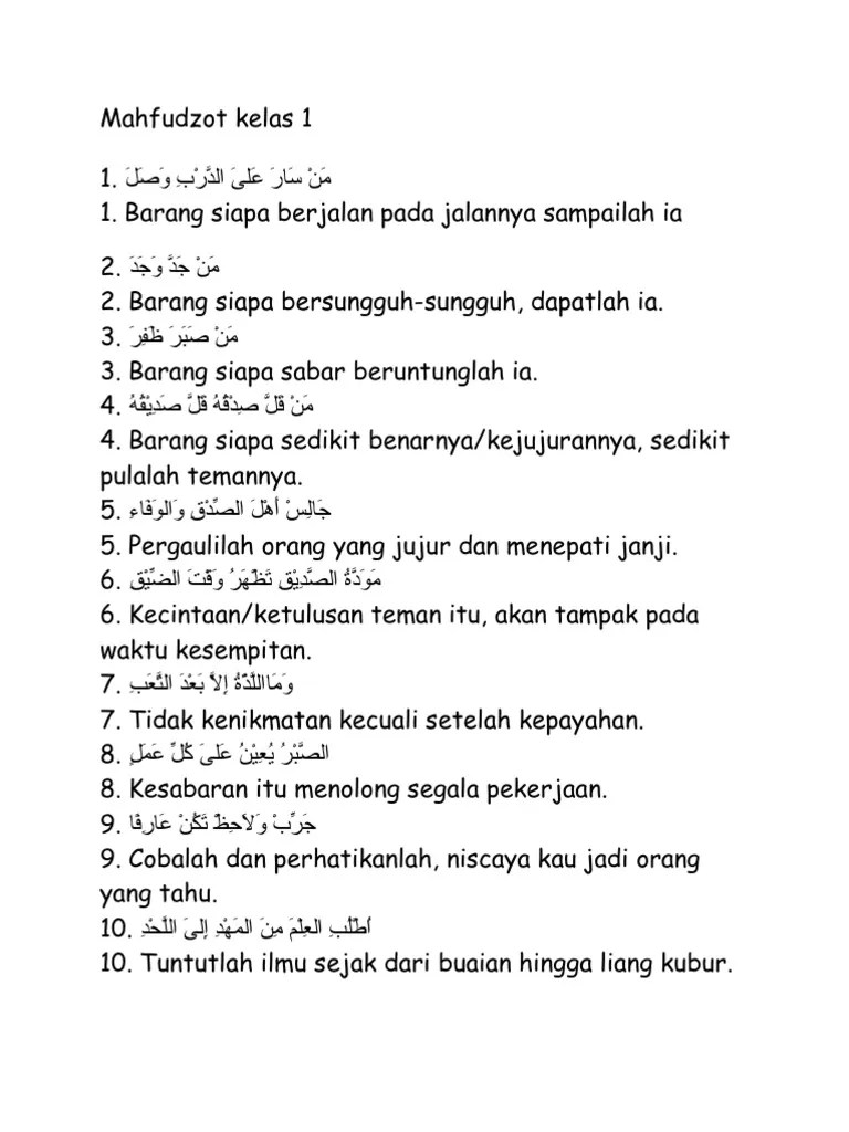 Mahfudzot Kelas 1 | PDF