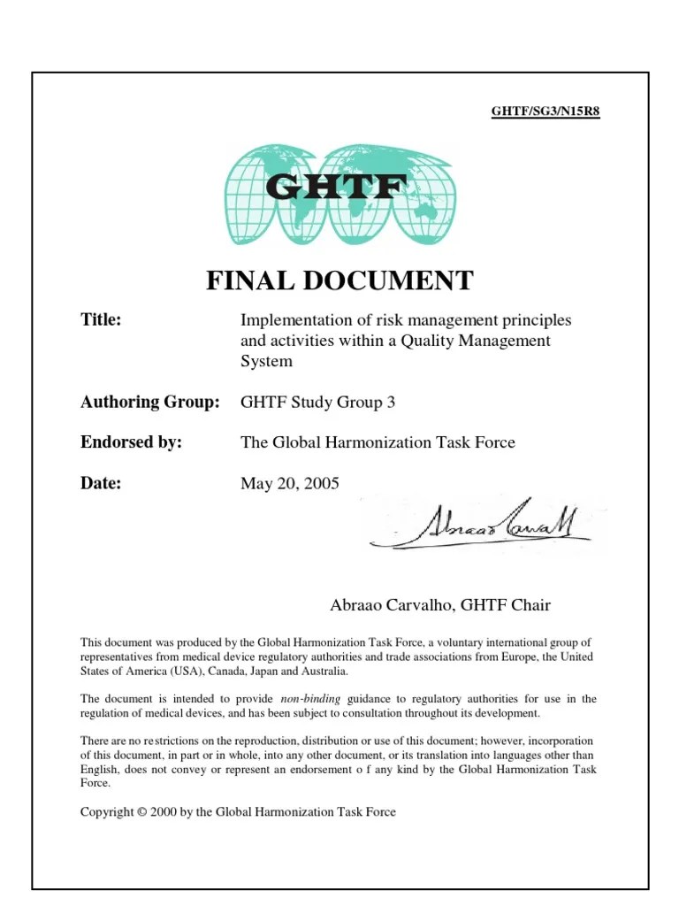 Implementation Of Risk Management Principles | PDF | Risk Management ...