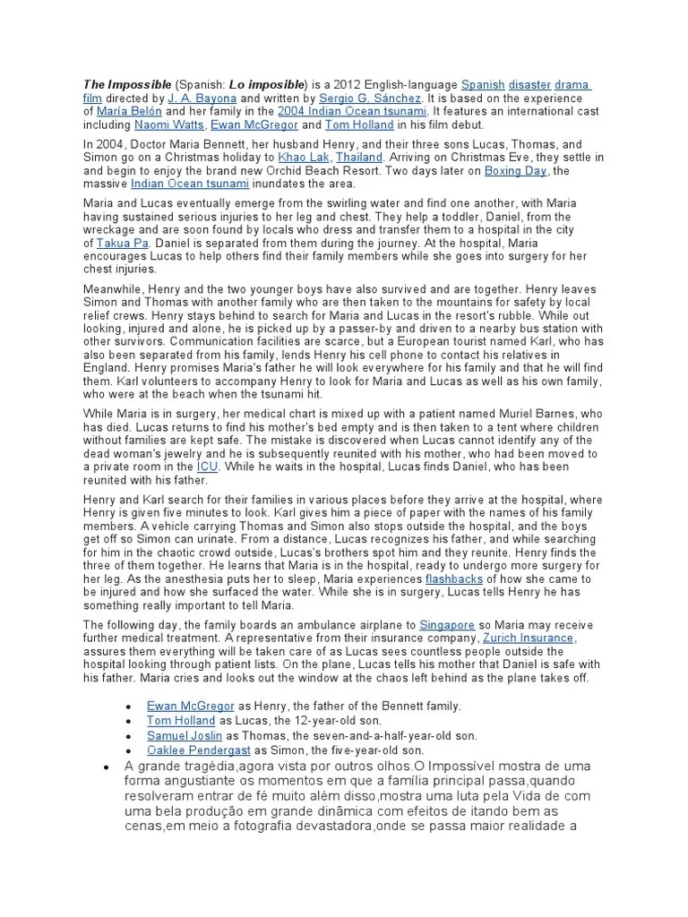 The Impossible | PDF