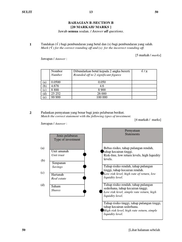 Math Form 3 Part B | PDF