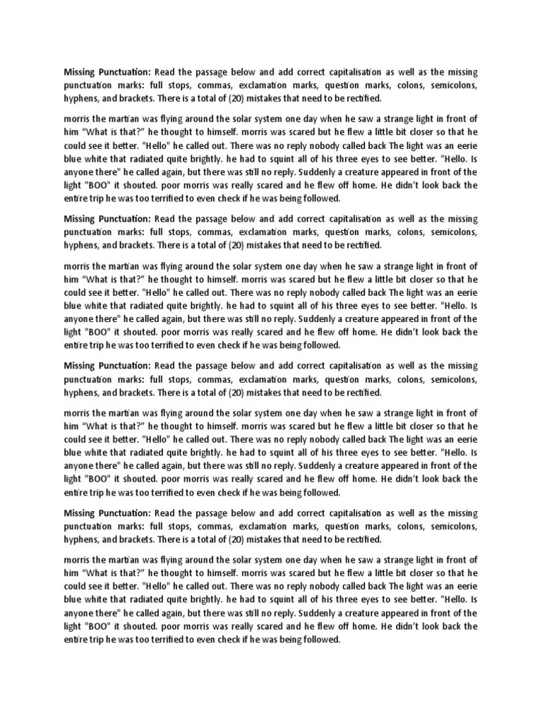 Missing Punctuation | Download Free PDF | Punctuation | Semiotics
