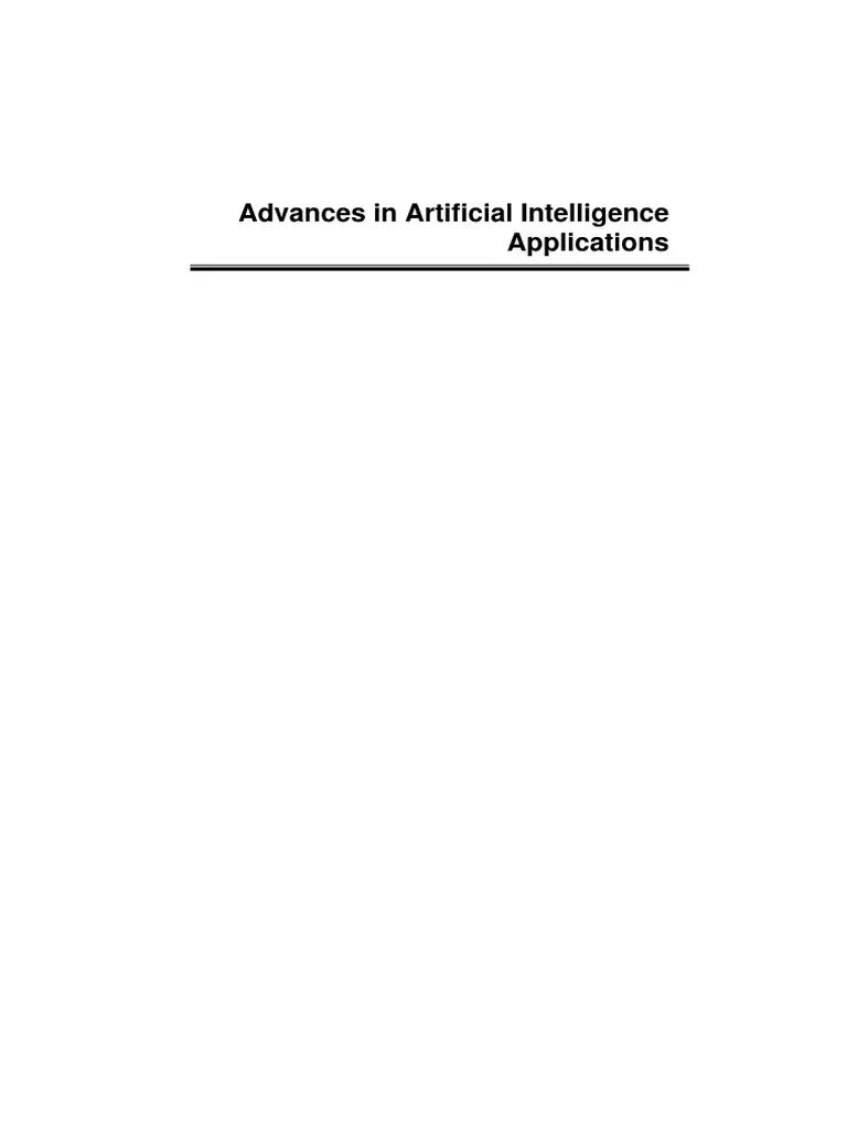 Advances In Artificial Intelligence Latest | PDF | Publicación ...