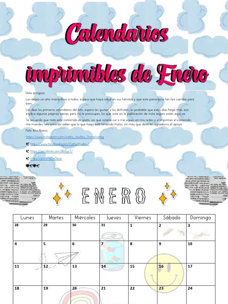 Calendario Enero 2021 | PDF | Calendario