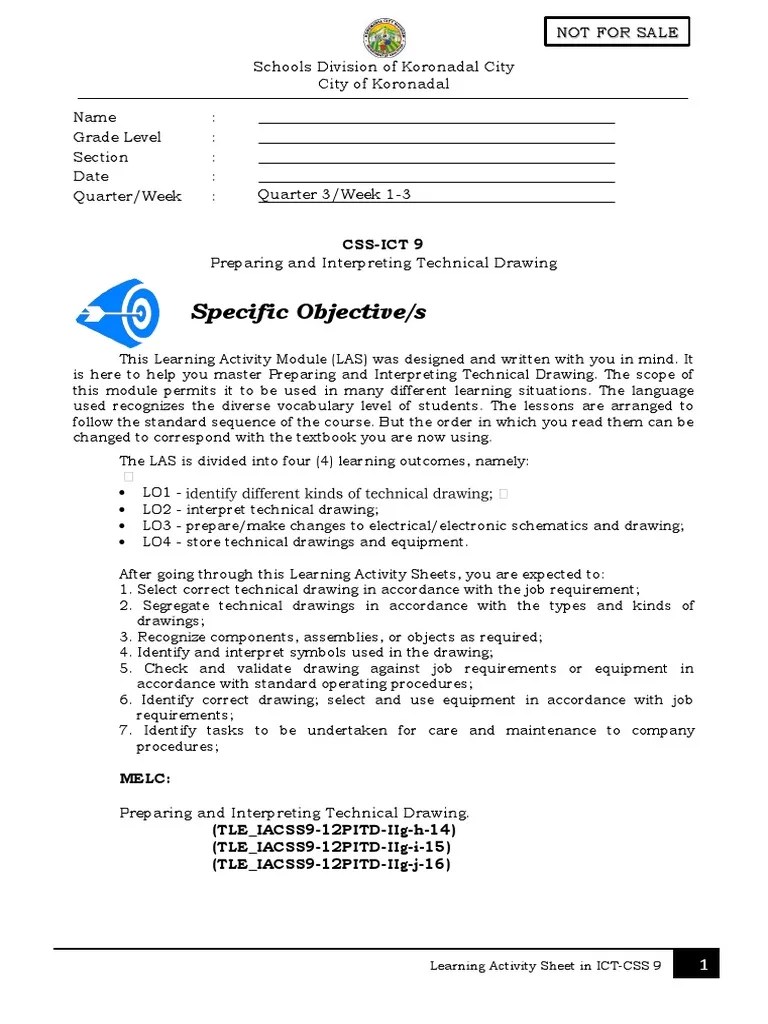 Ict - CSS 9 - Q3 - W1-3 | PDF | Technical Drawing