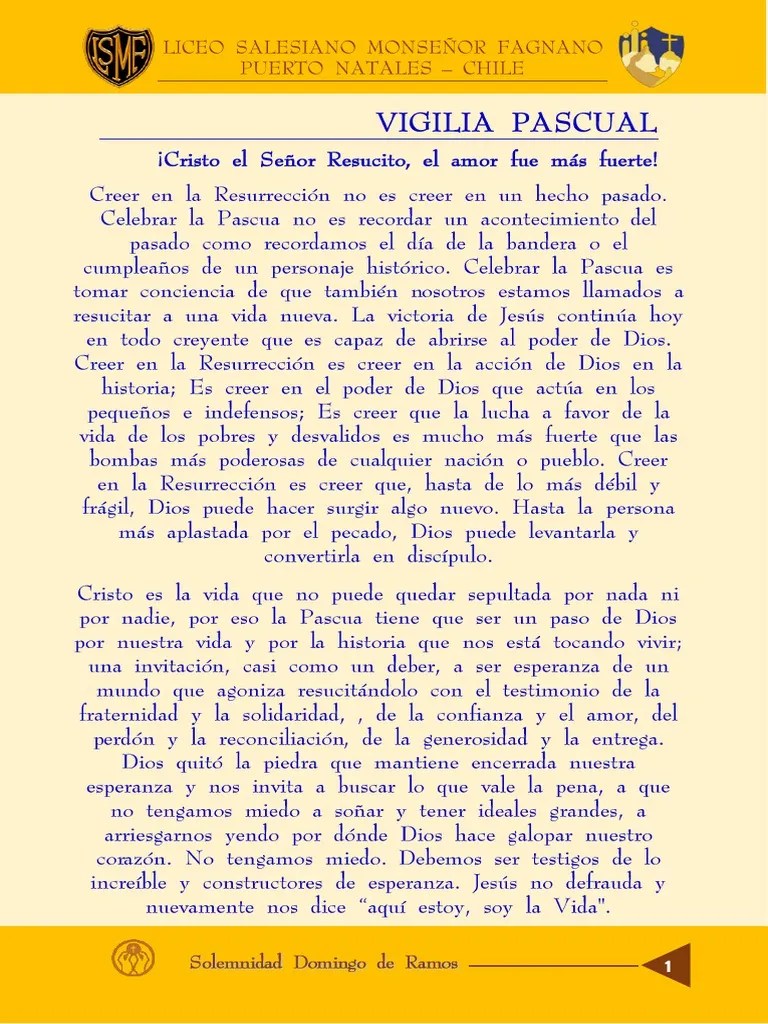 Vigilia Pascual (PDF) | PDF | Eucaristía | Pascua De Resurrección