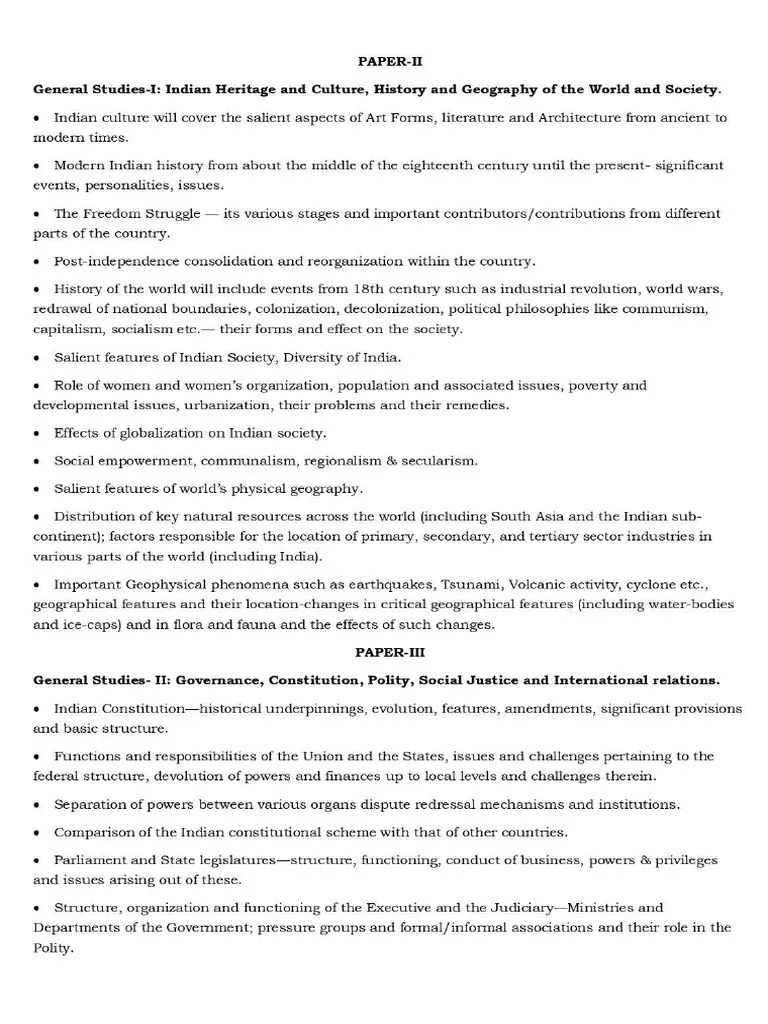 Mains Syllabus GS1 TO GS4 - Page-0001 | PDF