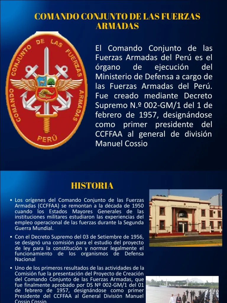 Comando Conjunto De Fuerzas Armadas | PDF | Perú | Seguridad Nacional