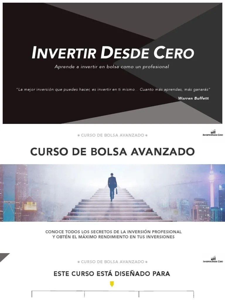 Presentacion Curso Invertir Desde Cero 1 | PDF | Bolsa | Inversiones