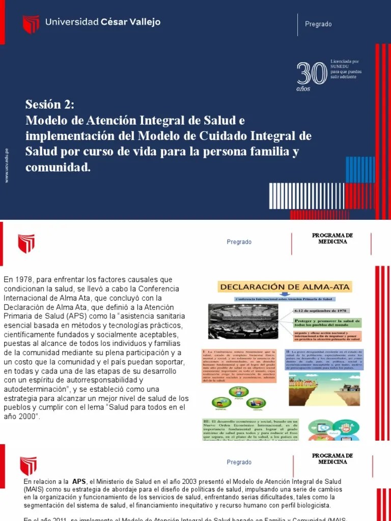 Sesion 2.-Modelo De Atención Integral De Salud E | PDF