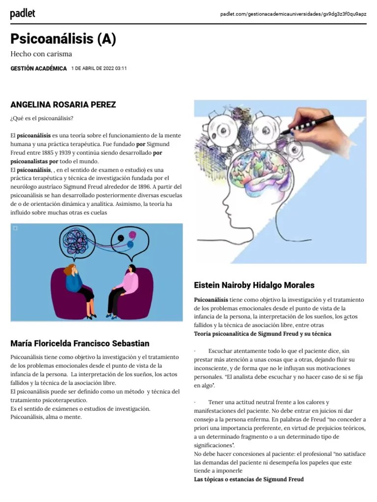 Psicoanálisis A | PDF | Psicoanálisis | Mente Inconsciente