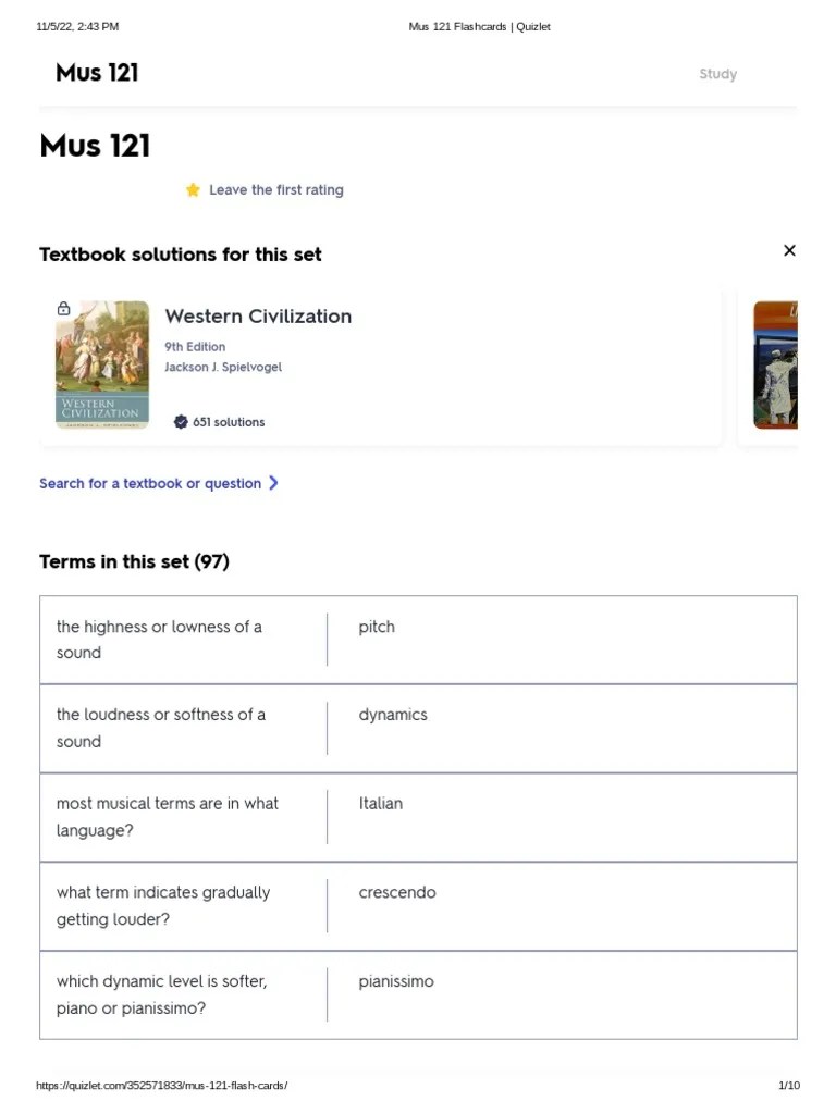 Mus 121 Flashcards | PDF | Musical Instruments | Romantic Music