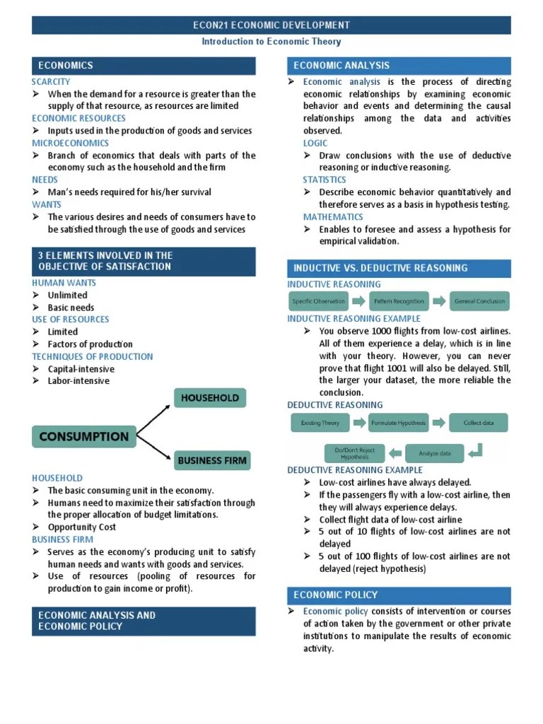 Econ 21 Lecture 1 | PDF | Economics | Microeconomics