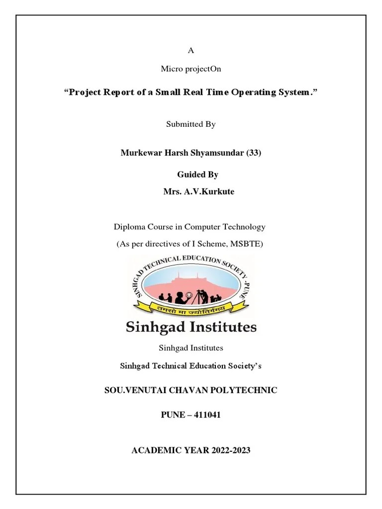 Osy Micro Project Harsh | PDF | Real Time Computing | Operating System