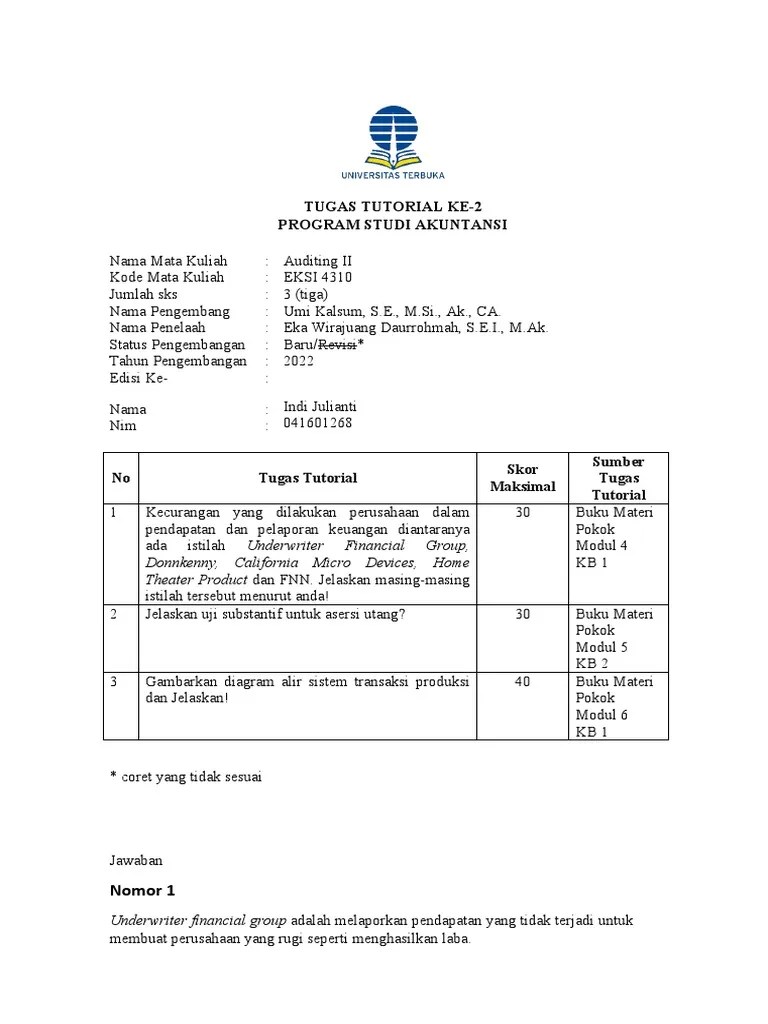 TUGAS 2 Auditing | PDF