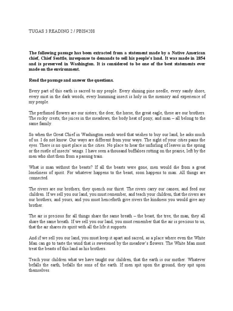 Tugas 3 Reading II - PBIS4208 - 23 Agustus 2019 | PDF