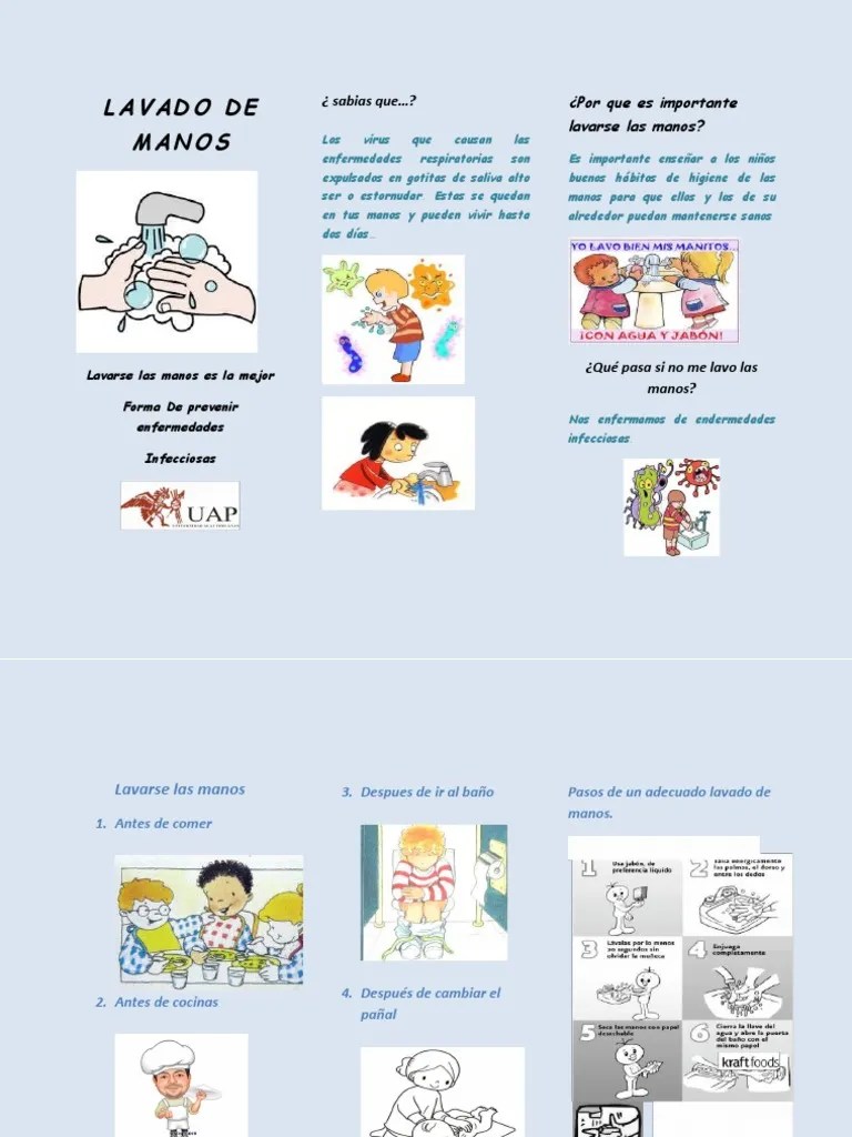 Lavado De Manos Triptico | PDF