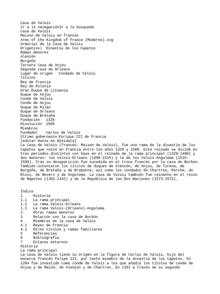 Casa De Valois | PDF
