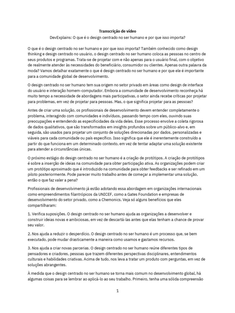What Is Human Centered Design And Why Does It Matter Transcript - PT-BR ...