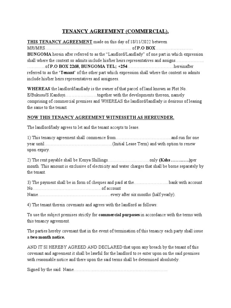 Tenancy Agreement | PDF