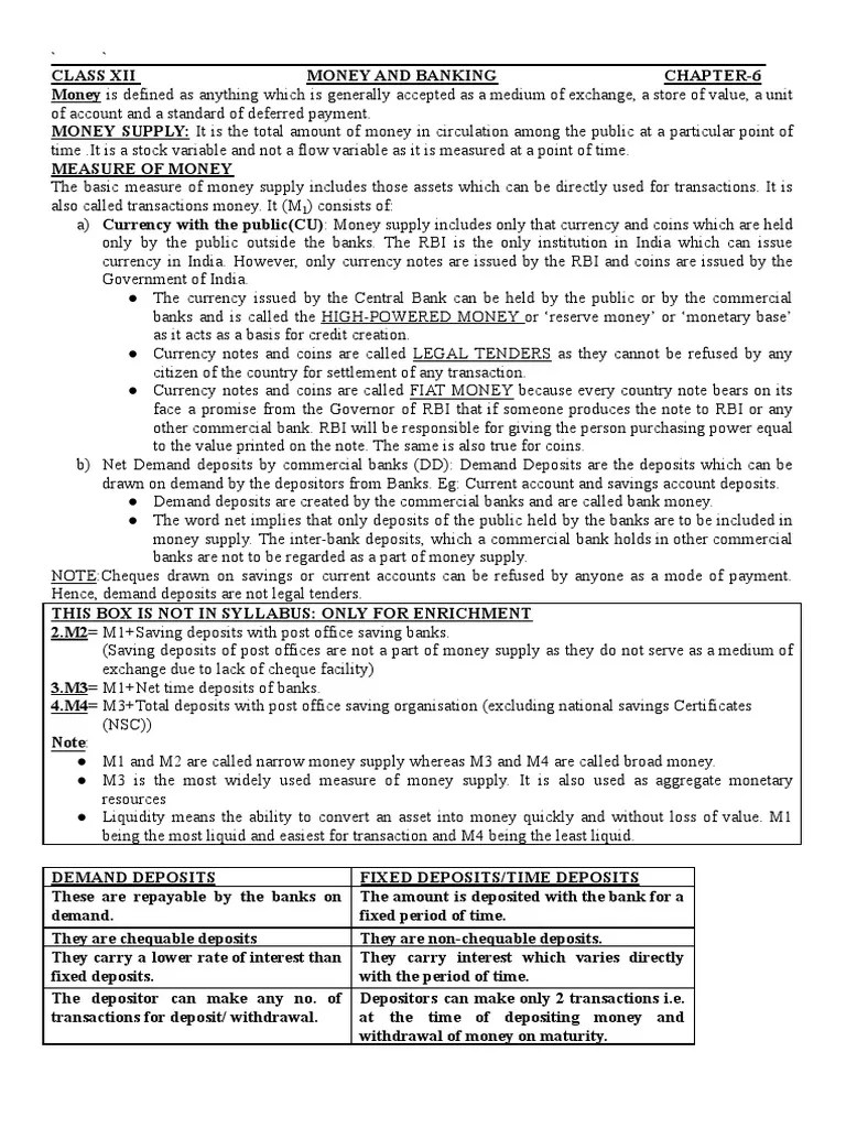 Central Bank And Its Functions | PDF | Money | Money Supply