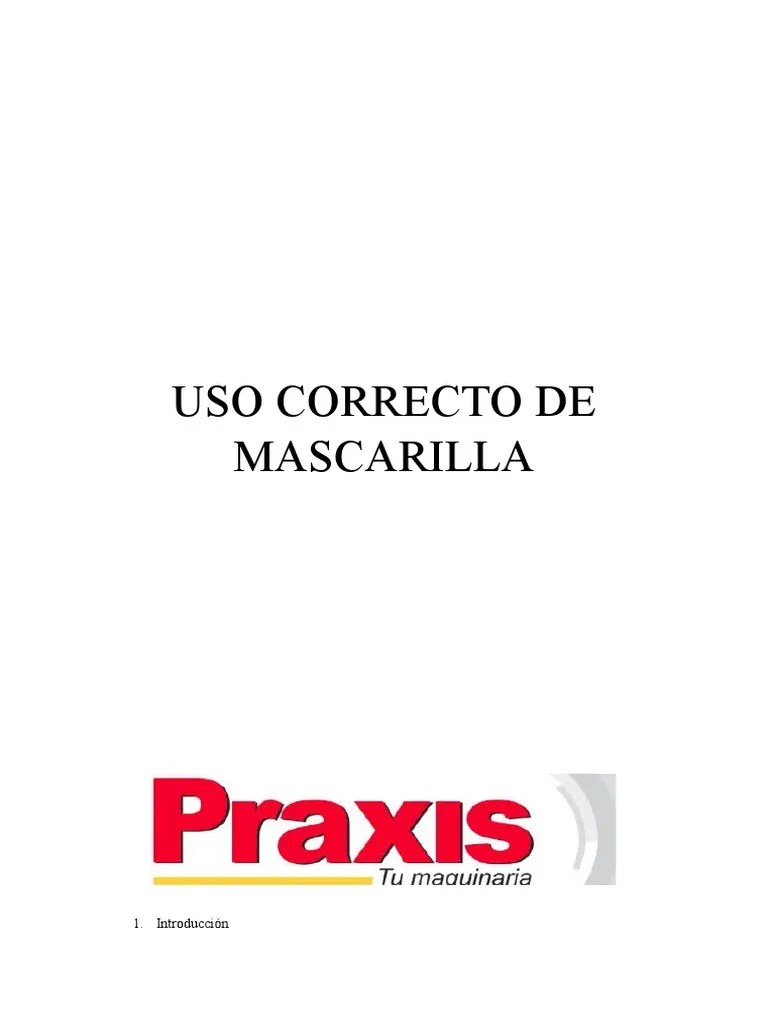 Uso Correcto De Mascarilla Brief | PDF | Salud Pública | Medicina
