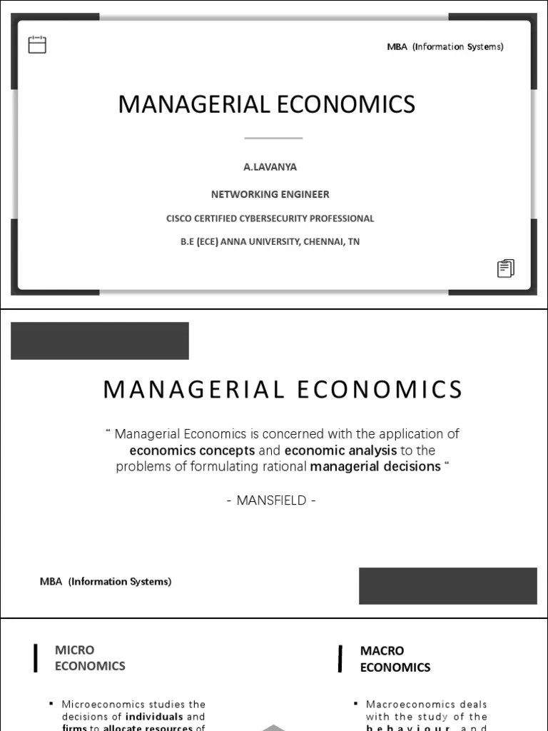 Managerial Economics PPT 1 | PDF