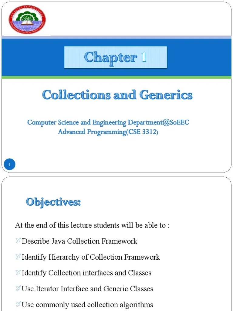 Chapter 1 - Collections And Generics | PDF | Array Data Structure ...