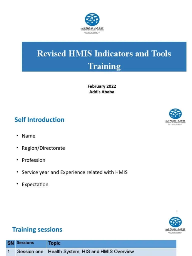 Revised HMIS Indicators - Tools Training PPT - Final | PDF | Medical ...
