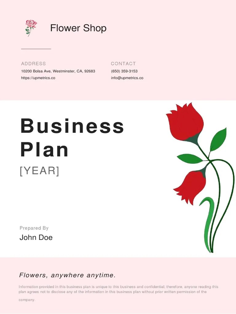 Flower Shop Business Plan Example | Download Free PDF | Retail | Gross ...