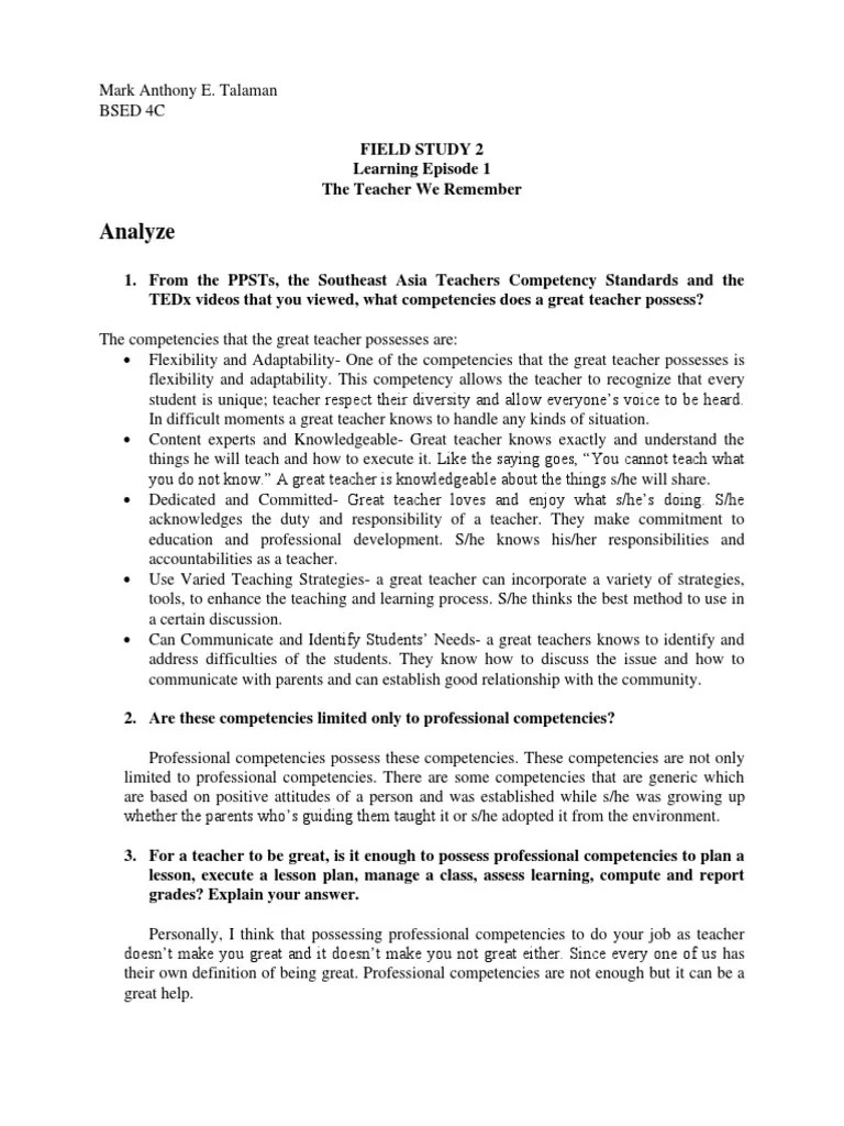 FS2 Ep1 | PDF | Teaching Method | Teachers