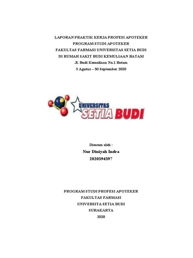 Laporan PKPA Rumah Sakit Budi Kemuliaan | PDF