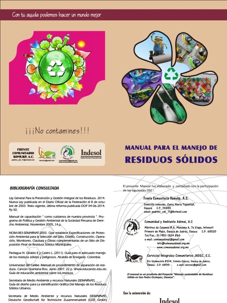 Manejo De Residuos Solidos Descargar Gratis Pdf Residuos Naturaleza - Best Geometric Pictures in 4K